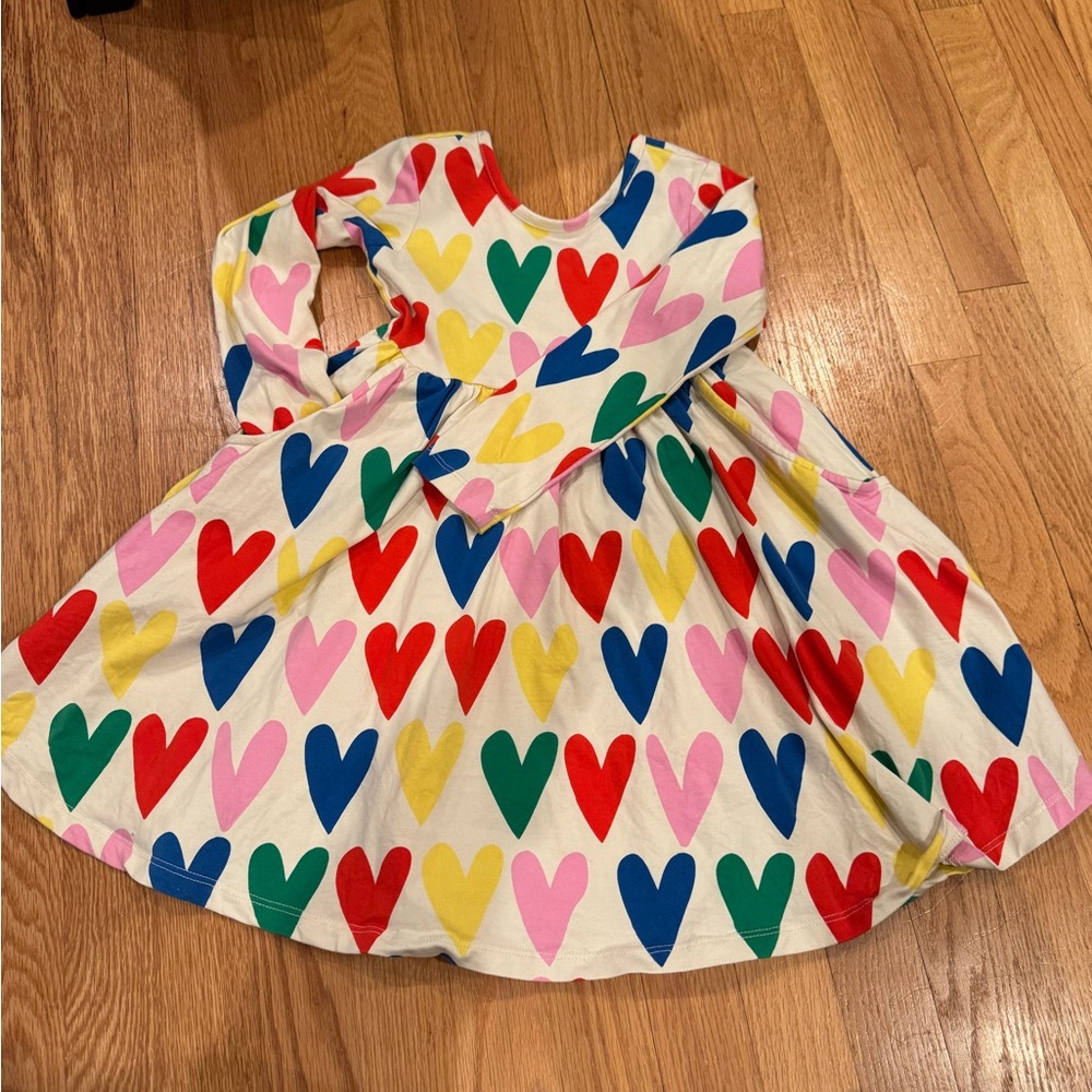 Hanna Andersson Multicolor Heart Dress Skater style